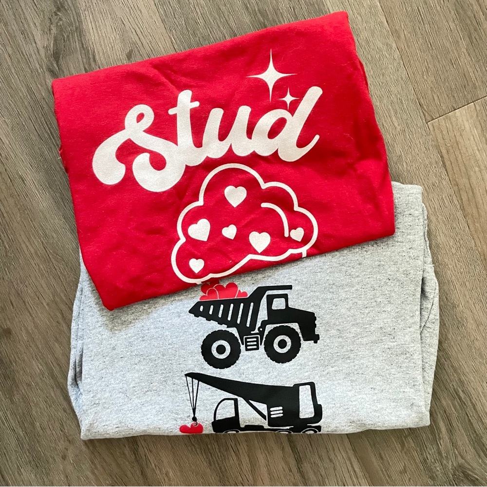EUC toddler Valentines Day tee and Sweatshirt Set